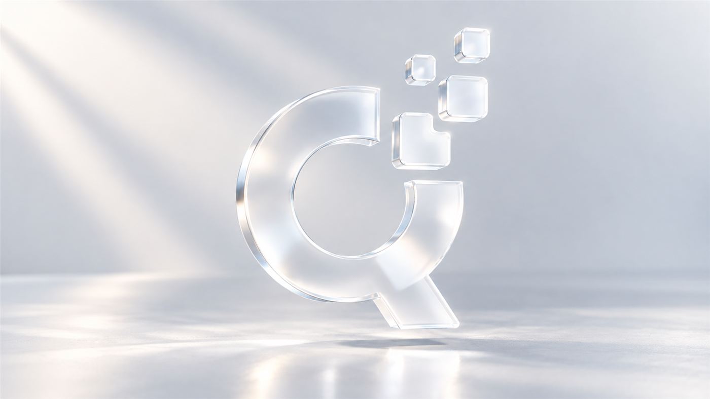 Glass CyberQ ‘Q’ mark